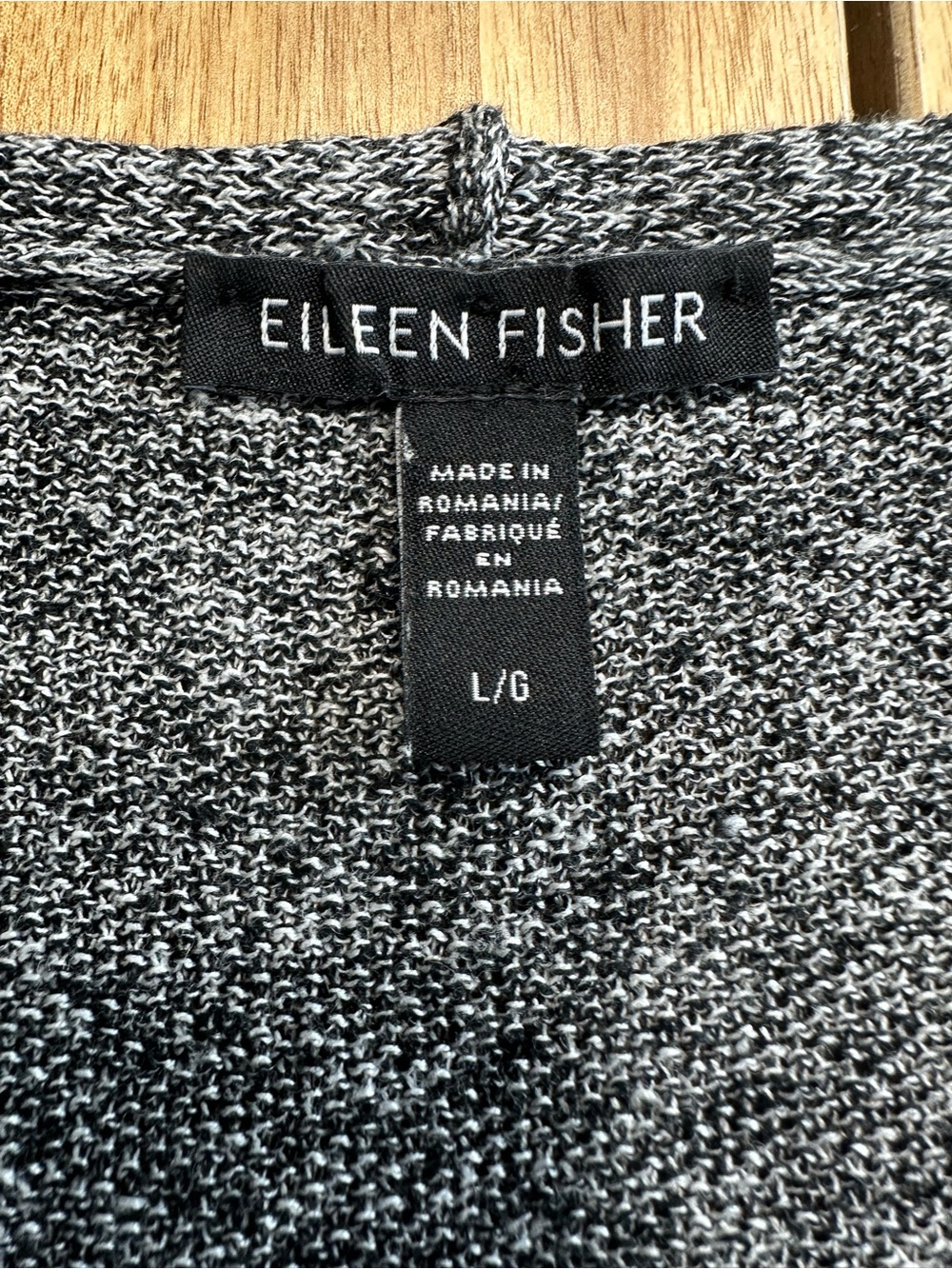 Eileen Fisher Womens Top Organic Linen Cotton Cap Sleeve Sweater Gray Large - Picture 3 of 4